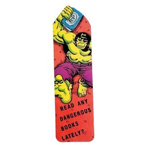 Vintage 80s Incredible Hulk Bookmark, paperboard 1986 Marvel Comics Group 2-1073